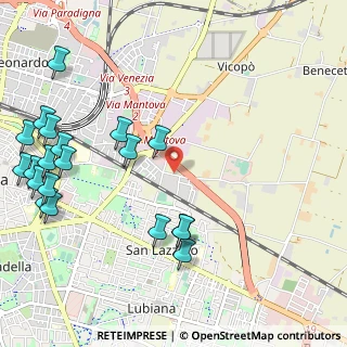 Mappa Via da Erba Edoari Mario, 43123 Parma PR, Italia (1.413)