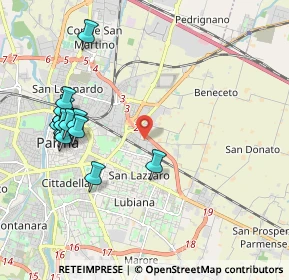 Mappa Via da Erba Edoari Mario, 43123 Parma PR, Italia (2.22867)