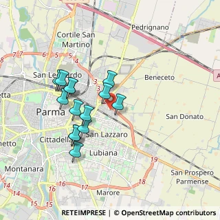 Mappa Via da Erba Edoari Mario, 43123 Parma PR, Italia (1.59786)