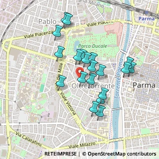 Mappa Via Imbriani, 43125 Parma PR, Italia (0.4105)