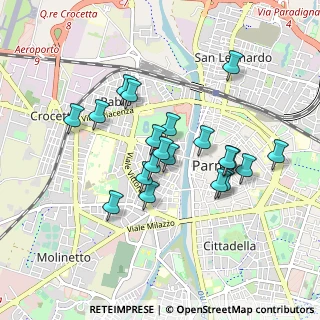 Mappa Strada Imbriani, 43125 Parma PR, Italia (0.7815)