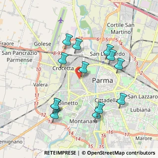 Mappa Via F. Leporati, 43125 Parma PR, Italia (1.95385)
