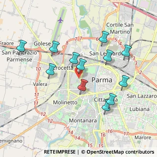 Mappa Via F. Leporati, 43125 Parma PR, Italia (1.89667)