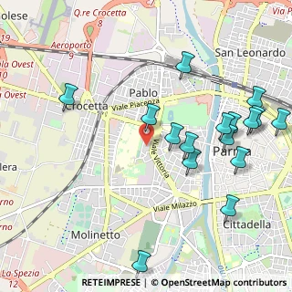 Mappa Via F. Leporati, 43125 Parma PR, Italia (1.21625)