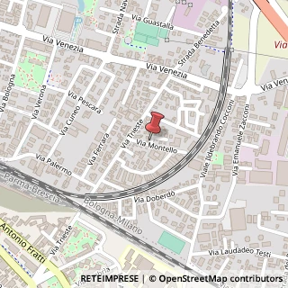 Mappa Via Montello, 23, 43122 Parma, Parma (Emilia Romagna)