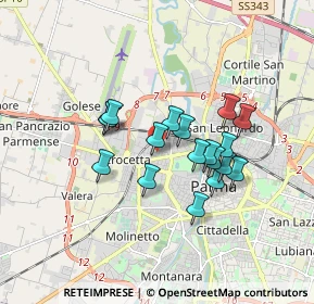 Mappa Via Bruno Bucci, 43126 Parma PR, Italia (1.38778)