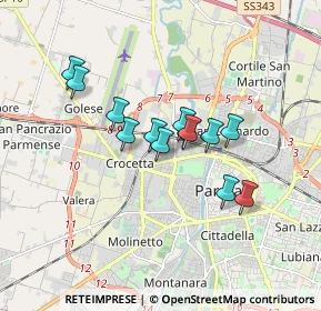Mappa Via Bruno Bucci, 43126 Parma PR, Italia (1.29769)