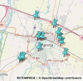 Mappa Via Giuseppe Drugman, 43126 Parma PR, Italia (3.34154)