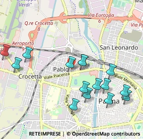 Mappa Vicolo Alinovi, 43126 Parma PR, Italia (1.084)