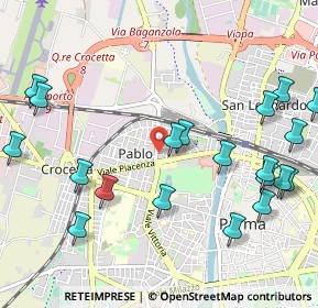 Mappa Via Giuseppe Drugman, 43126 Parma PR, Italia (1.298)