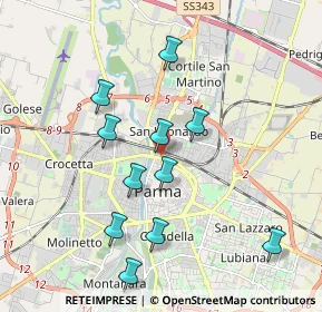 Mappa Viale Vittorio Bottego, 43100 Parma PR, Italia (1.86636)