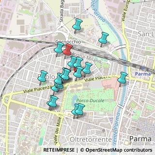 Mappa Piazza Badalocchio, 43126 Parma PR, Italia (0.377)