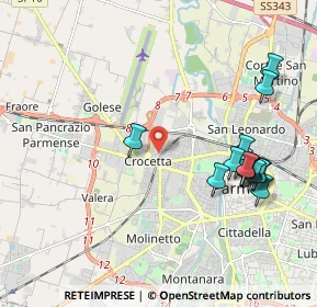 Mappa Via Gian Lorenzo Bernini, 43126 Parma PR, Italia (2.21933)