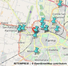 Mappa Via Gian Lorenzo Bernini, 43126 Parma PR, Italia (1.57643)