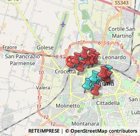 Mappa Via Mario Colombi Guidotti, 43126 Parma PR, Italia (1.3915)
