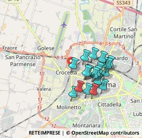 Mappa Via Mario Colombi Guidotti, 43126 Parma PR, Italia (1.474)