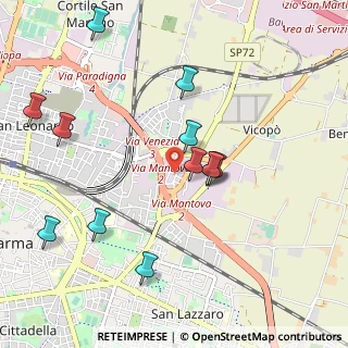 Mappa Via Achille Cantoni, 43122 Parma PR, Italia (1.06333)