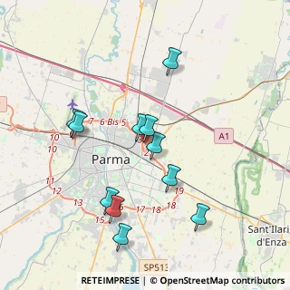 Mappa Via Achille Cantoni, 43122 Parma PR, Italia (3.69455)