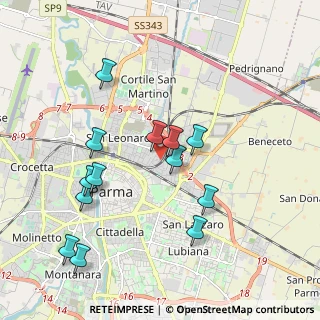 Mappa Via Montello, 43122 Parma PR, Italia (1.95615)