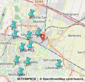 Mappa Via Montello, 43122 Parma PR, Italia (2.45273)