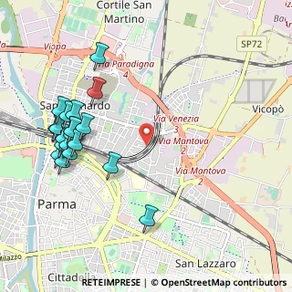 Mappa Via Montello, 43122 Parma PR, Italia (1.218)