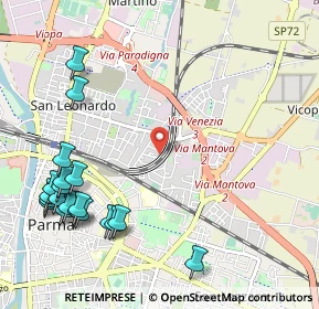 Mappa Via Montello, 43122 Parma PR, Italia (1.403)