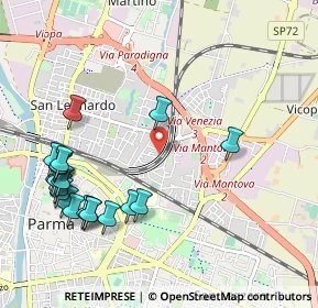 Mappa Via Montello, 43122 Parma PR, Italia (1.235)