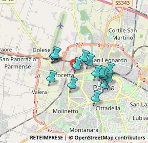Mappa Via Ruggero da Parma, 43126 Parma PR, Italia (1.30533)