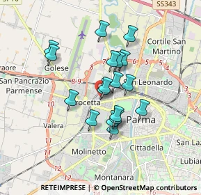 Mappa Via Ruggero da Parma, 43126 Parma PR, Italia (1.36)