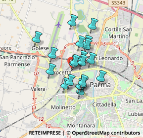 Mappa Via Ruggero da Parma, 43126 Parma PR, Italia (1.2415)