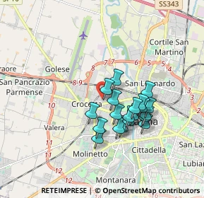 Mappa Via Ruggero da Parma, 43126 Parma PR, Italia (1.4225)