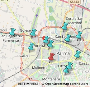 Mappa Via Ruggero da Parma, 43126 Parma PR, Italia (2.03833)