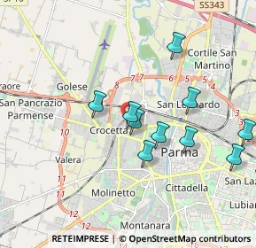 Mappa Via Ruggero da Parma, 43126 Parma PR, Italia (1.98545)