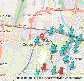 Mappa Via Ruggero da Parma, 43126 Parma PR, Italia (1.2635)