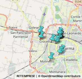 Mappa Via Marco Minghetti, 43126 Parma PR, Italia (1.56667)