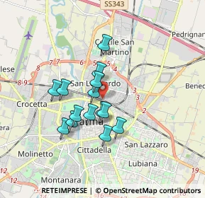 Mappa Via Palermo, 43122 Parma PR, Italia (1.355)