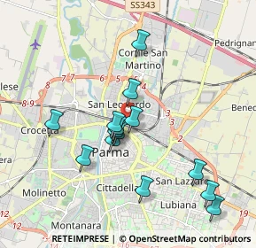 Mappa Via Palermo, 43122 Parma PR, Italia (1.72857)