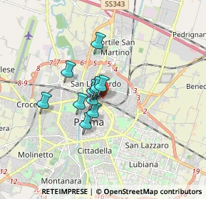 Mappa Via Palermo, 43122 Parma PR, Italia (1.05727)