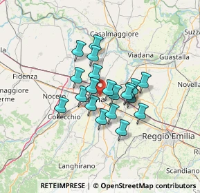 Mappa Via Dante Spaggiari, 43122 Parma PR, Italia (9.372)