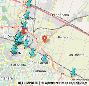 Mappa Via Dante Spaggiari, 43122 Parma PR, Italia (2.52588)