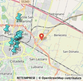 Mappa Via Dante Spaggiari, 43122 Parma PR, Italia (2.83909)