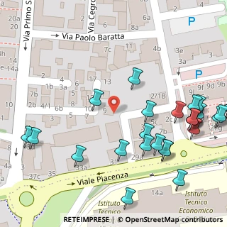 Mappa Piazza J.F. Ravenet, 43126 Parma PR, Italia (0.08889)