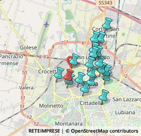 Mappa Piazza Ravanet, 43126 Parma PR, Italia (1.516)