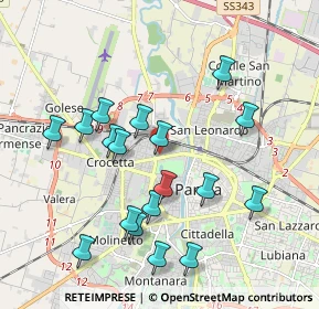 Mappa Piazza Ravanet, 43126 Parma PR, Italia (1.97167)