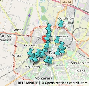 Mappa Piazza Ravenet, 43126 Parma PR, Italia (1.489)