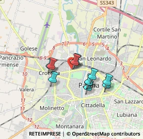 Mappa Piazza Ravanet, 43126 Parma PR, Italia (1.29455)
