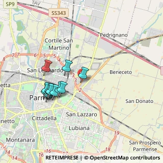 Mappa Via Burla, 43122 Parma PR, Italia (1.72083)