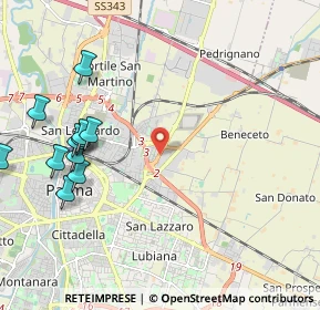 Mappa Via Burla, 43122 Parma PR, Italia (2.54)