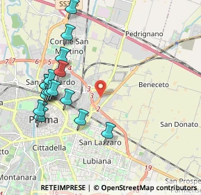 Mappa Via Burla, 43122 Parma PR, Italia (2.18188)