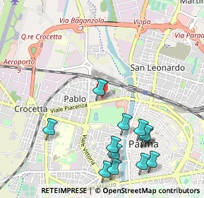 Mappa Piazza Sisto Rosa Badalocchio, 43126 Parma PR, Italia (1.22385)